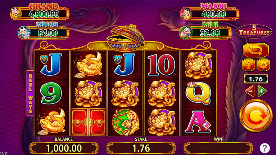 Free Demo of the 5 Treasures Slot