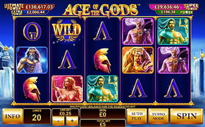 Play Age of the Gods Progressive Jackpot