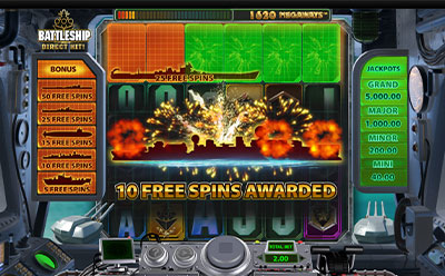 Battleship Direct Hit Slot Free Spins