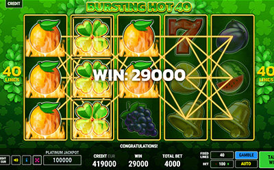 Bursting Hot 40 Slot Bonus Round