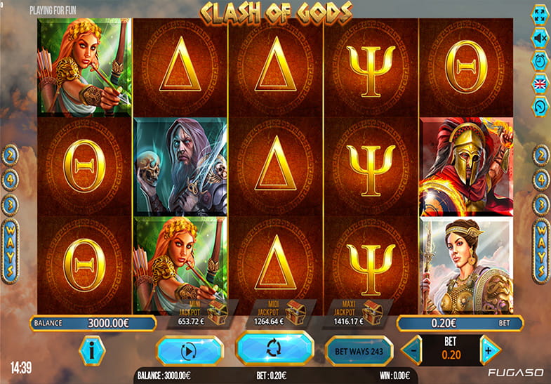 Free Demo of the Clash of Gods Slot