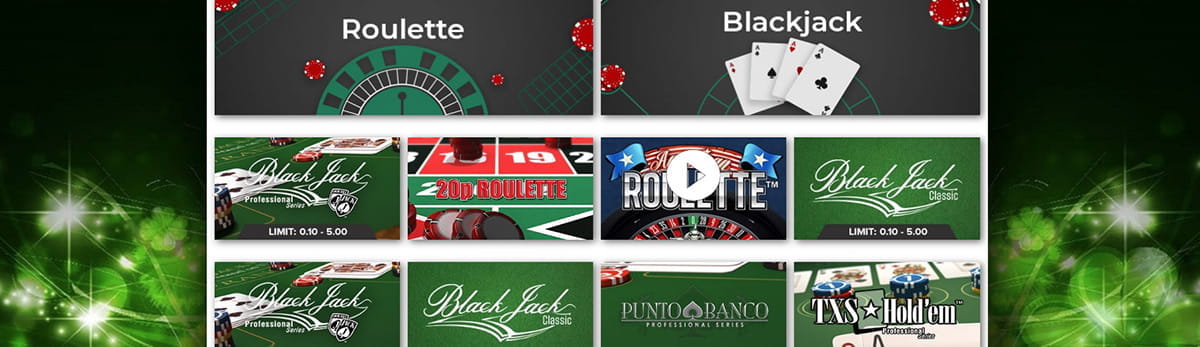 Clover Casino Table Games Selection