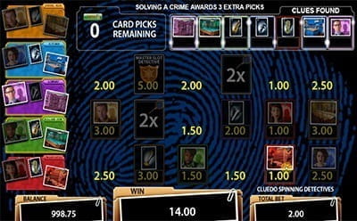 Cluedo Spinning Detectives Slot Bonus Round