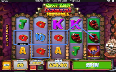 Fairground Fortunes Ghost Train Slot Bonus Round