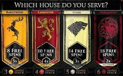 Game of Thrones Slot Bonus Round