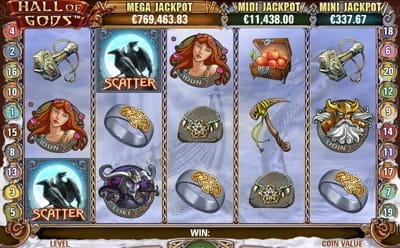 Hall of Gods Slot at Gate 777 Casino 