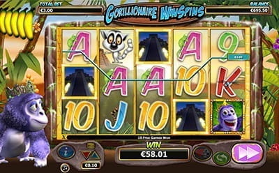 Gorilla Go Wild Gorillionaire Win Spins