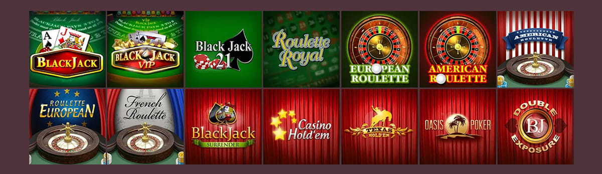 Table Games Catalogue in GunsBet Casino