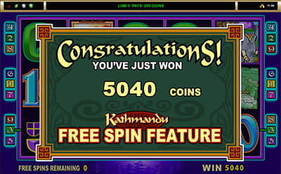 Kathmandu Free Spins with Big Wins