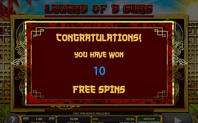 Legend of 9 Suns Slot Free Spins