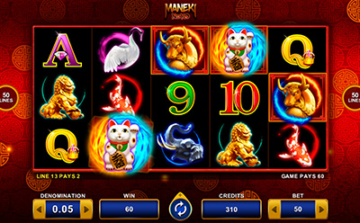 Maneki Neko Slot Bonus Paytable