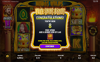 Midas Wilds Slot Free Spins