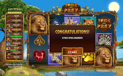 Pride and Prey Slot Free Spins