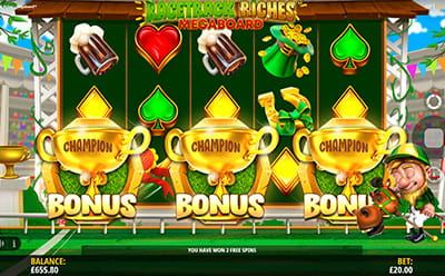 Racetrack Riches Megaboard Slot Bonus Round