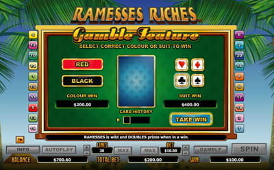 Ramesses Riches Gamble Feature