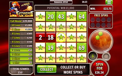 Slingo Extreme Slot Bonus Round