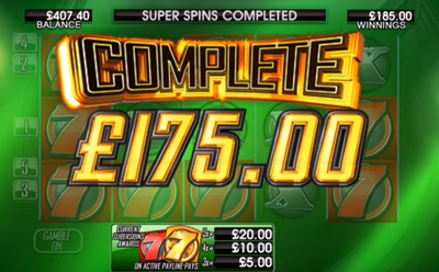 Super Gold Sevens Slot Bonus Round