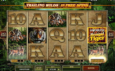 Untamed Bengal Tiger Slot special features