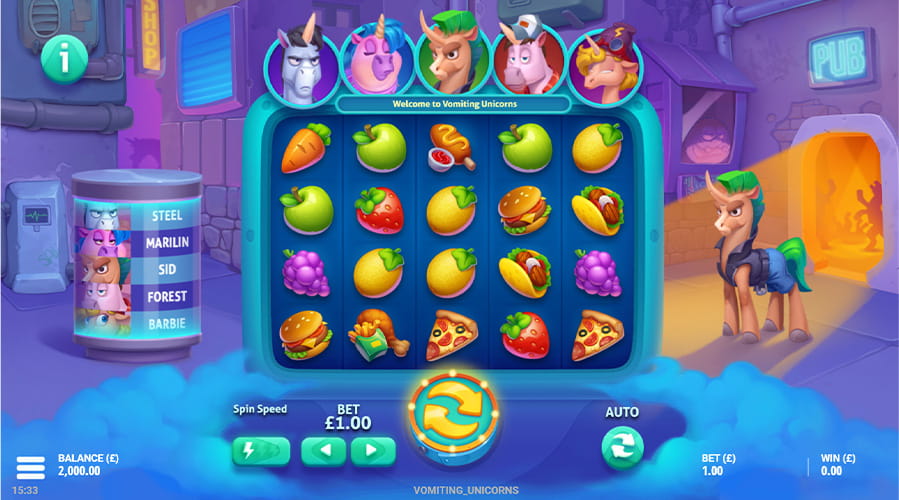 Free Demo of the Vomiting Unicorns Slot