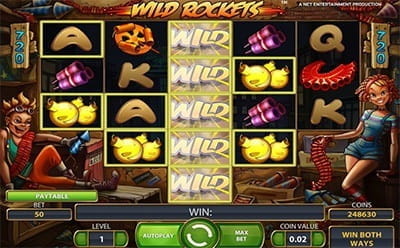 Wild Rockets Slot Stacked Wilds