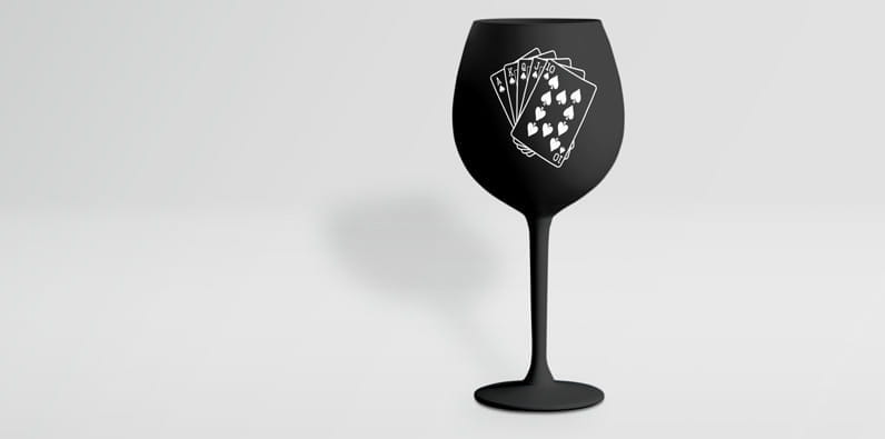 Royal Flush Wine Glasses